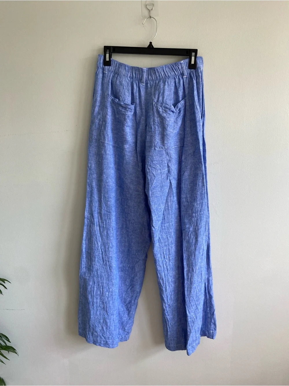 Zara LINEN WIDE LEG PLEATED PANTS